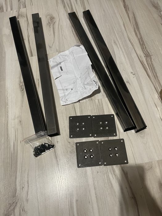 Nogi do stołu konsolowego 4 szt. Naturalna stal 72 cm