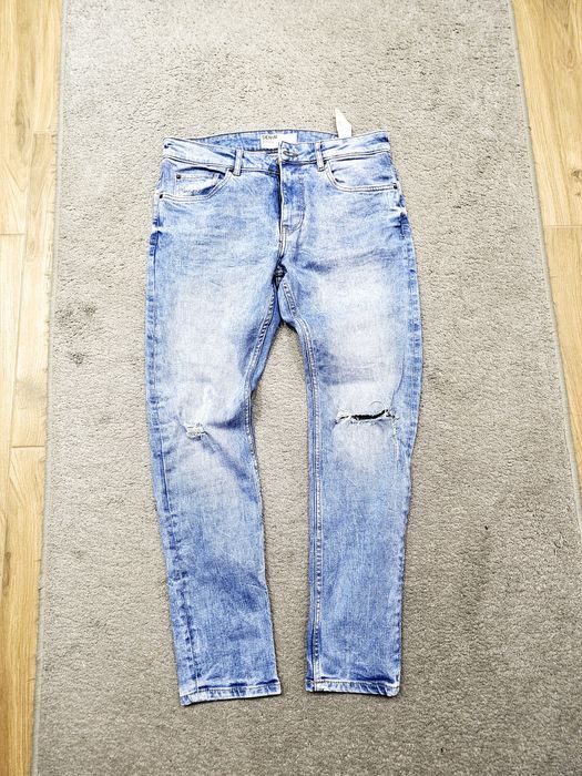 Spodnie męskie dżinsowe denim zwężane