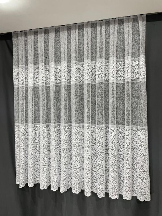 Коротка тюль 1.6м висота на кухню, арка, гардины жакард