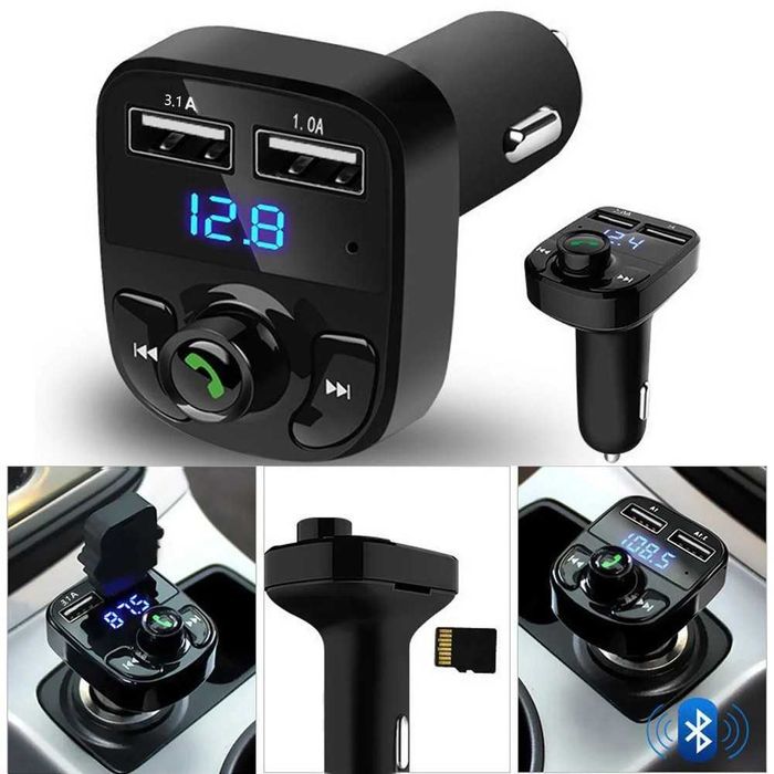 FM-модулятор Car X8 Bluetooth | Трансмітер в авто з 2 USB, microSD та Hands Free