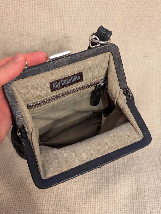 Torebka skórzana czarna