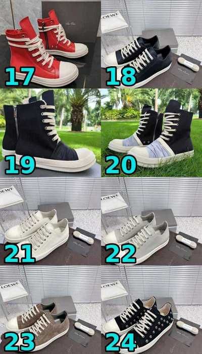 КРАЩА ЯКІСТЬ‼️ Кросівки Rick Owens Ramones, рамони, рики 36-47