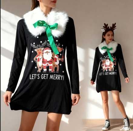 Kostium damski Elf renifer mikołajka  Świąteczny S/M