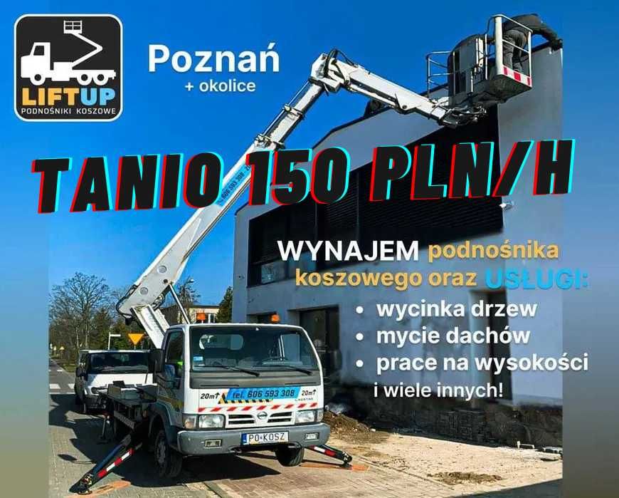 Zwyżka + Operator do 26 metrów - Podnośniki Koszowe Wynajem Poznań