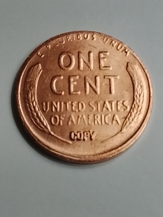1 cent USA 1914 rok Lincoln kopia.