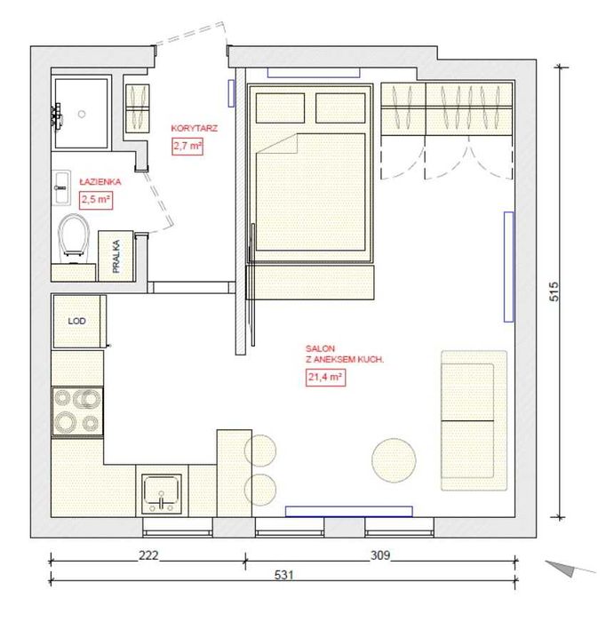 Sprzedam po remoncie i w pełni umeblowaną  kawalerkę w Tolkmicku