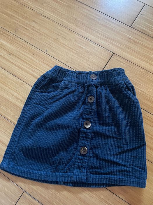 Saia em bombazina azul tamanho 8
