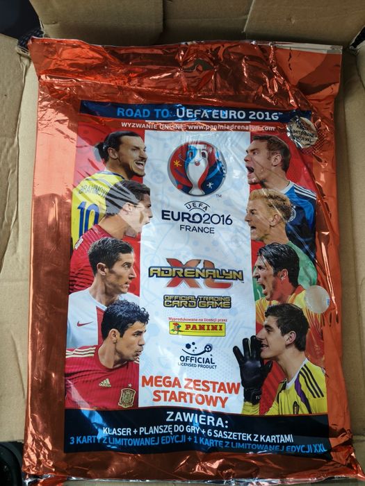 Panini Euro 2016 mega zestaw startowy karty piłkarskie adrenalyn