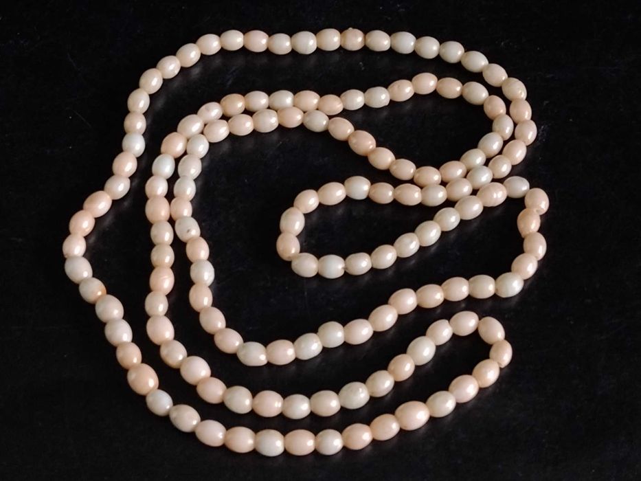 Korale Opal Różowy 69 cm