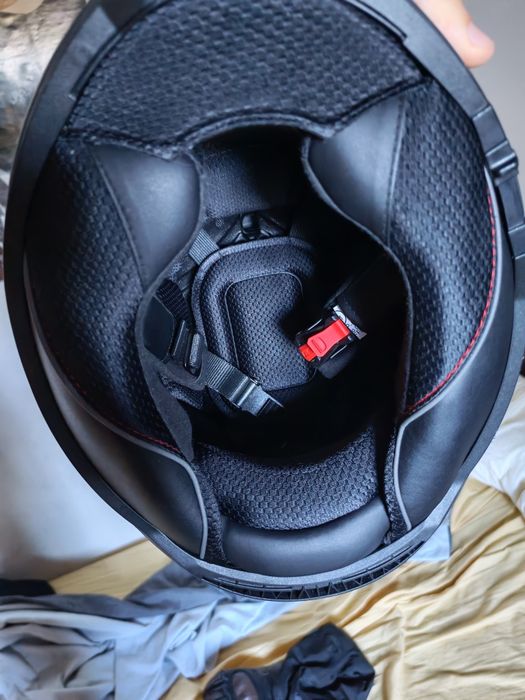 Capacete mota XL com luvas e balaclava