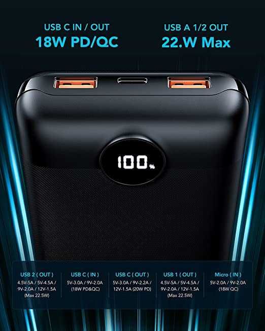 Powerbank 20 000 mAh