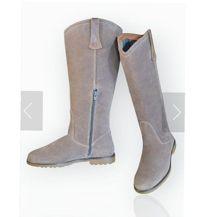 Сапоги замшевые демисезон.38р.Robin Rose серые