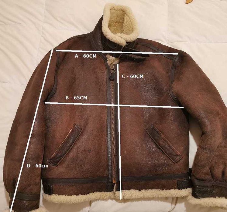 SCHOTT B-3 DE 1986 sheepskin com lâ por dentro