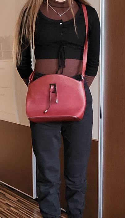 Bordowa torebka Jenny Fairy stan dobry na ramię