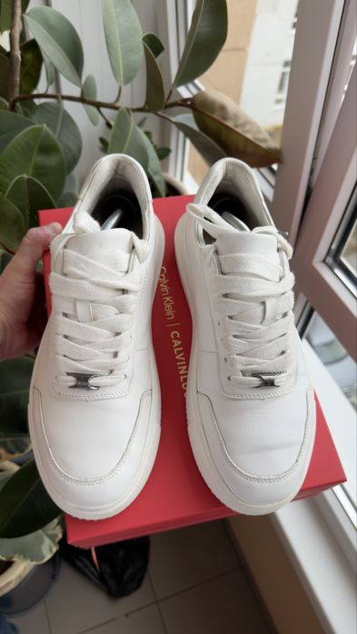 Кросівки шкіряні снікери Calvin Klein Men's Portly Sneaker розмір 43 M10 28 см