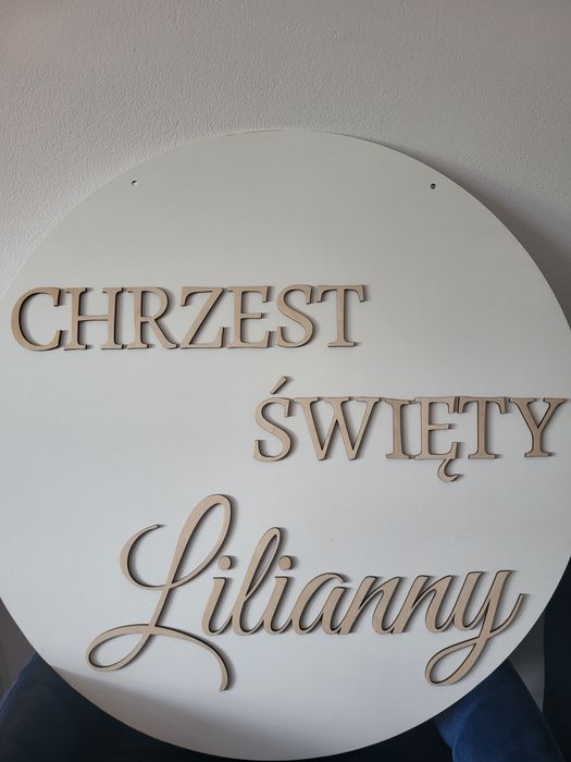 Tablica na "Chrzest Święty "