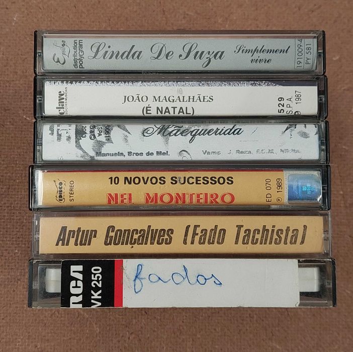 Conjunto de 6 cassettes de Música Popular Portuguesa