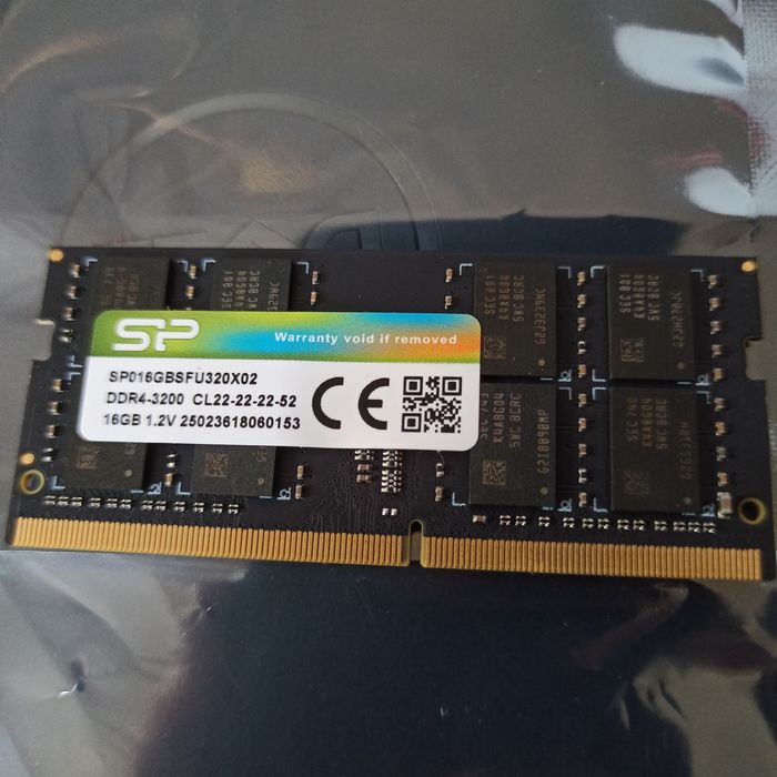 1 x 16GB Memória RAM DDR4 3200 SO-DIMM
