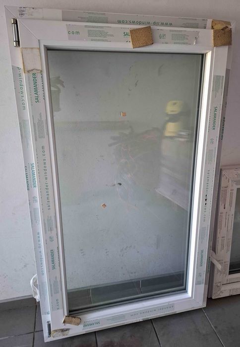 NOWE okno PCV białe 860x1410mm, profil 90 mm, rozwierno-uchylne