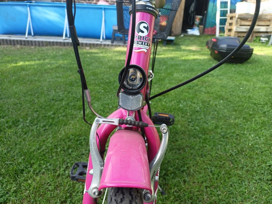 Rower miejski różowy