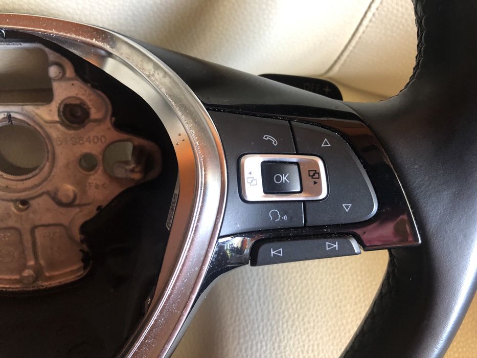 Kierownica skórzana łopatki airbag poduszka vw passat b8