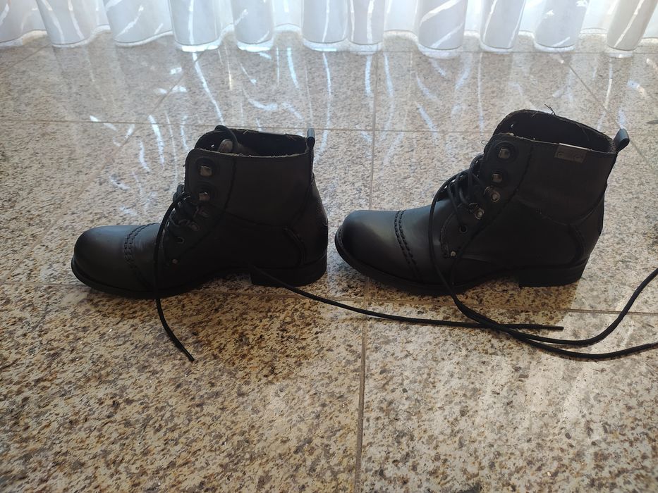 Botas Bunker em pele