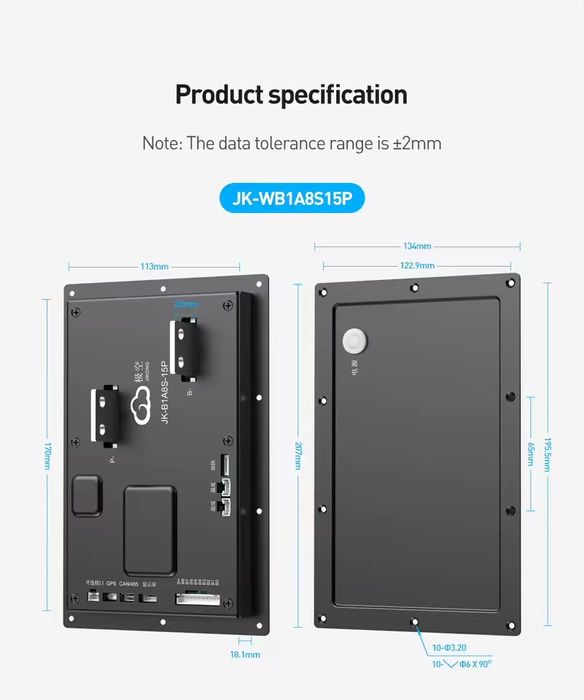 Jikong bms WB1A8S15P + диспелей 4.3
