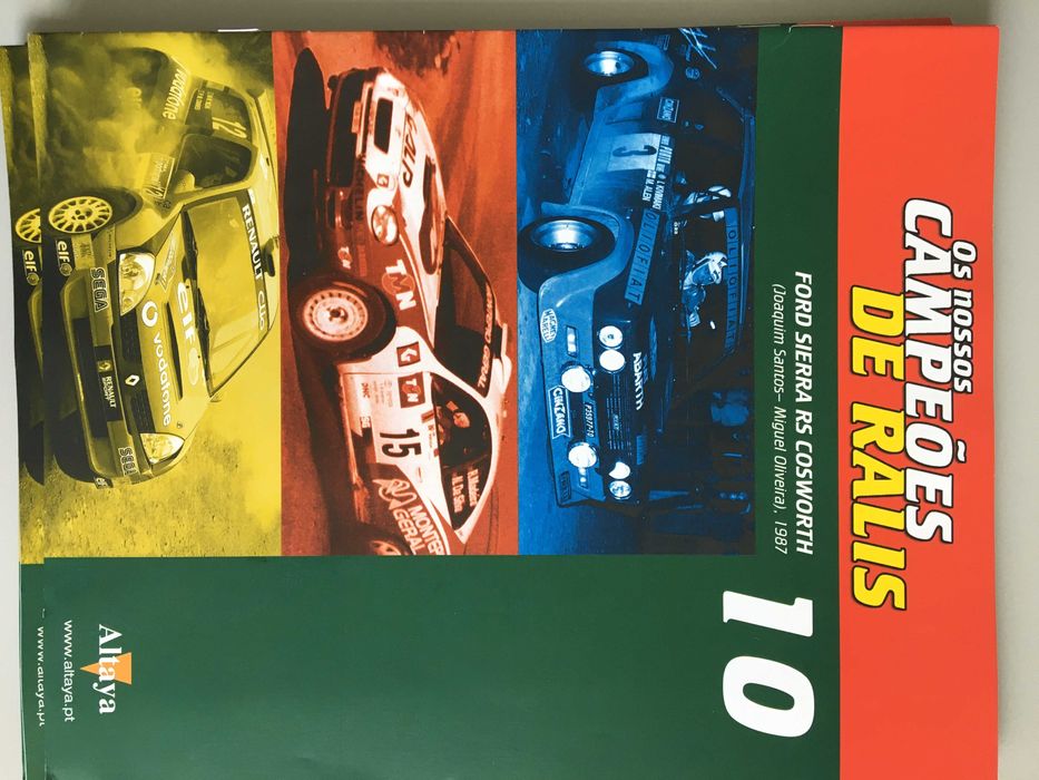 Lote de 19 fascículos Altaya da coleção Os nossos campeões de ralis