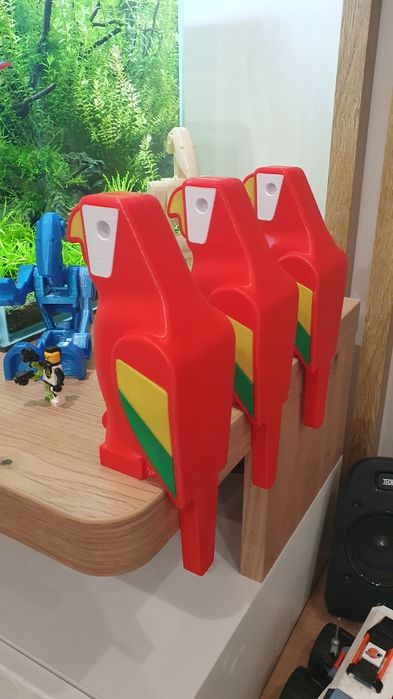 Duża papuga w stylu lego