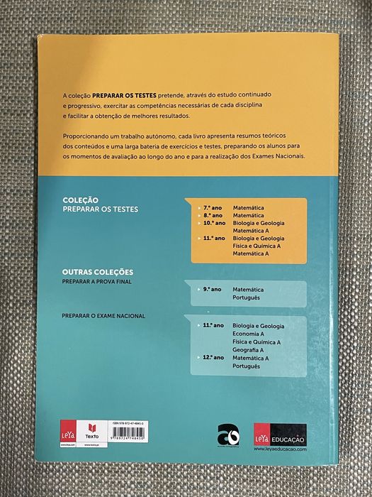 Livro Preparar os Testes 11 Matemática A