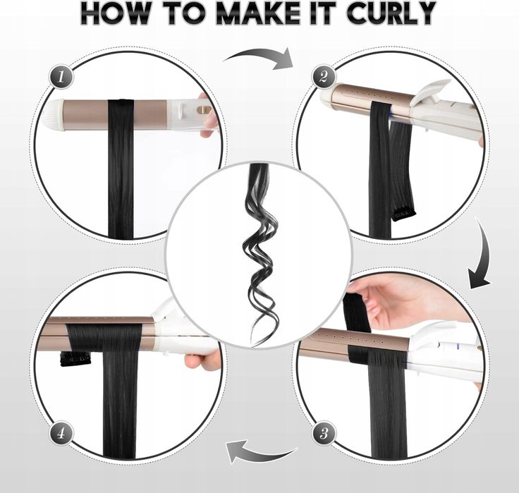 Pasemka naturalne do włosów czarne Peruka 10szt