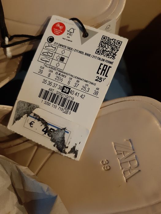 Buty zara 39 chodaki białe ecru koturny buciki sandały tkmaxx wysokie