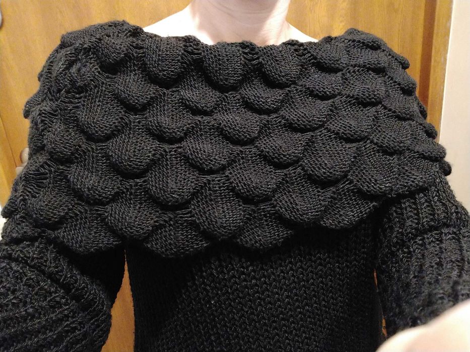 czarny ciepły sweter S