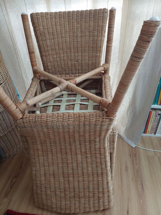 2 krzesła wiklinowe Ikea