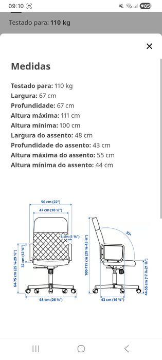 Cadeira escritório Ikea