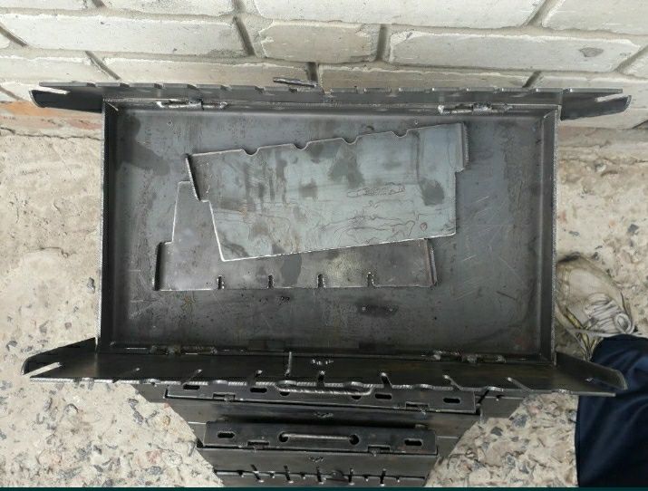 Переносной мангал чемодан 3мм огонёк