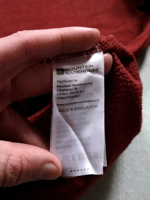 Mountain Warehouse Men's Argyle Fleece Zip Neck Dark Grey/Red