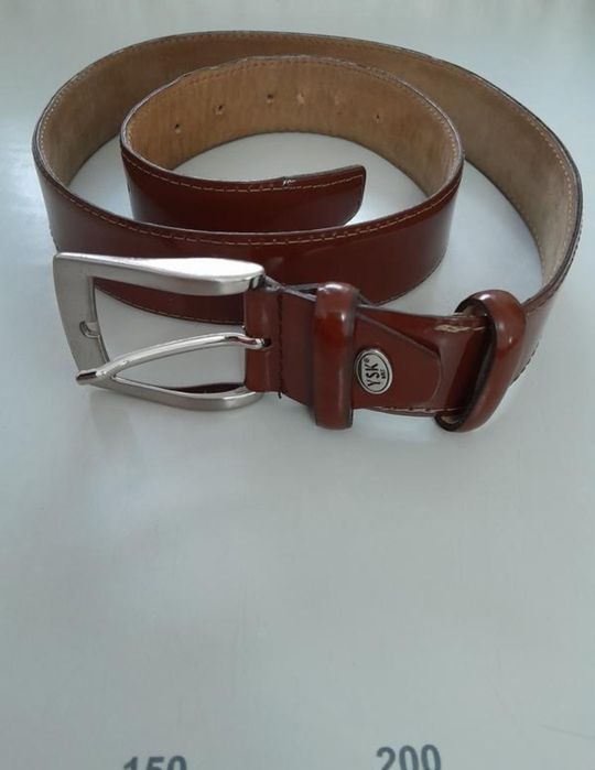 Шкіряний пояс.  Довжина 1м.6см. Ширина 3,5см