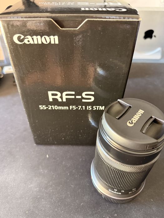Canon RF-S 55-210mm F5-7.1 IS STM — Como nova, c/ caixa