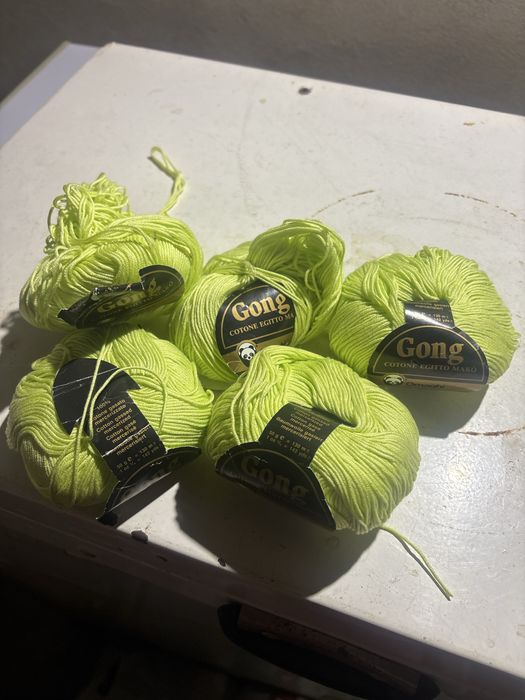 Novelos verde-alface brilhante algodão mercerizado 50 gramas “Ornaghi