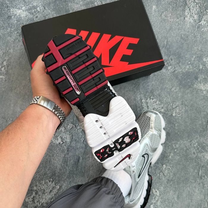 Кросівки Кроссовки Nike Air Zoom Spiridon Cage 2 Metllic Silver Серебрянный Срібний Кросовки демісезон