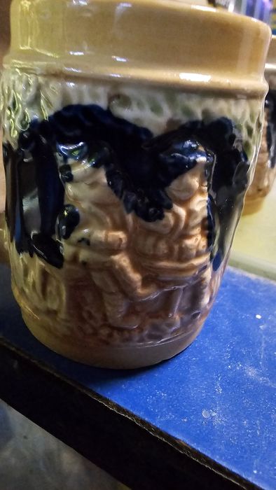 #4 kufle małe 6cm wys., do miodu pitnego kolekcjonerskie stare.