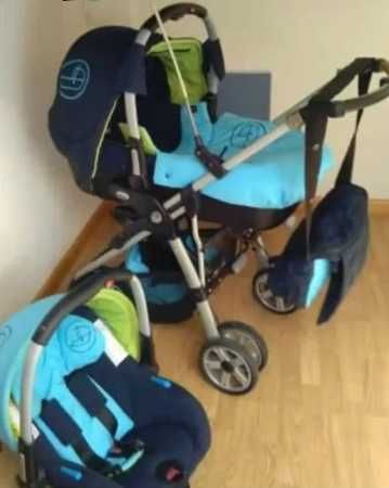 Carrinho bebé Jané Carrera Pro + alcofa/ovo 2 em 1