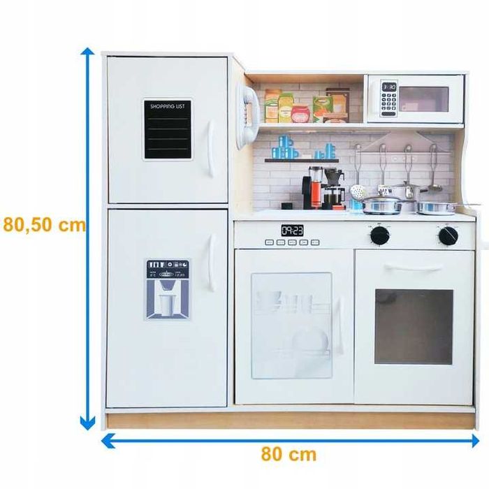 Кухня игровая деревянная, детская кухня большая Nela звук ефект