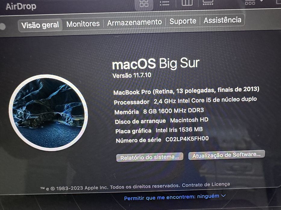 Macbook Pro (Retina 13" finais de 2013)