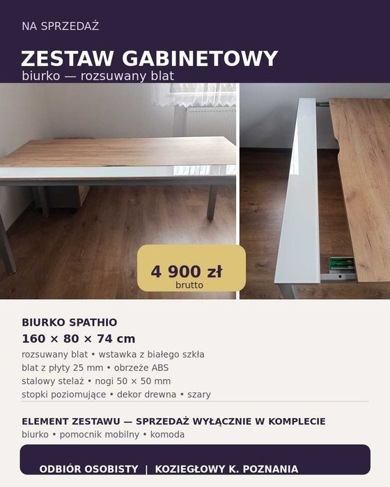 zestaw mebli gabinetowych