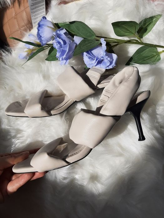 Buty sandały na szpilce szpilki białe wygodne Next 38