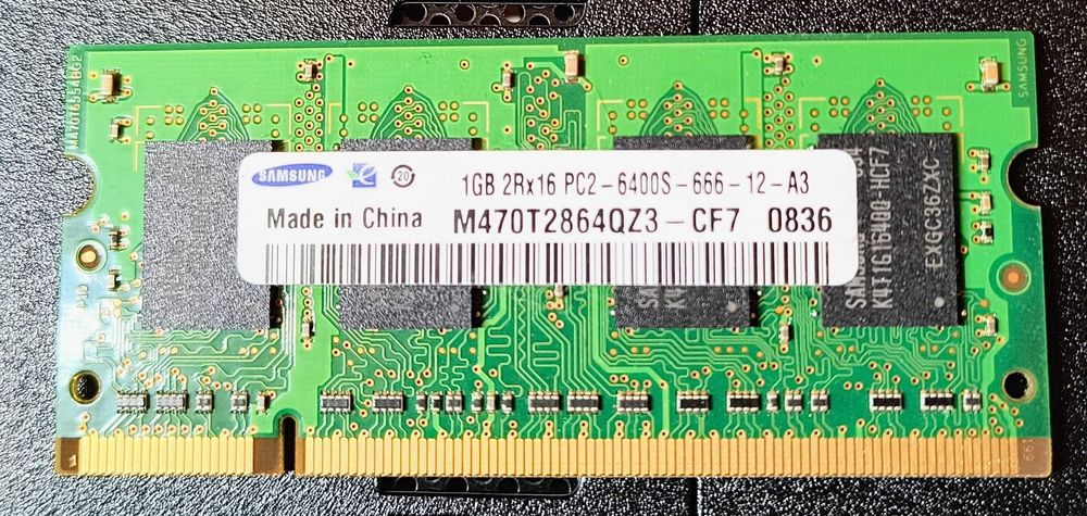 DDR2- 800 MHz -  SO-DIMM – 1gb 2rx16 Pc2-6400s-666-12-a3