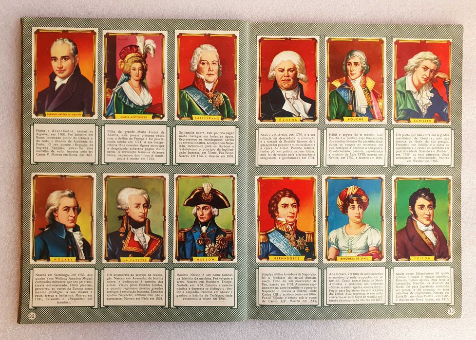 Antiga Caderneta Completa ~ "FIGURAS IMORTAIS" ~ IBIS 1959 ~ # RARA #
