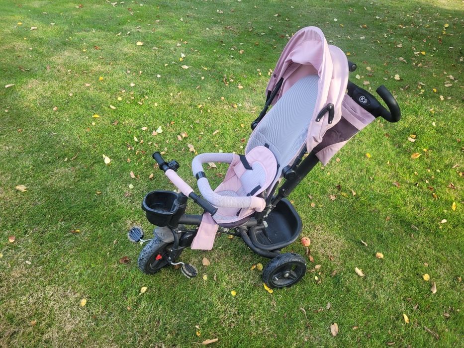 Rowerek dziecięcy trójkołowy wózek spacerówka 6w1 AVEO Kinderkraft róż